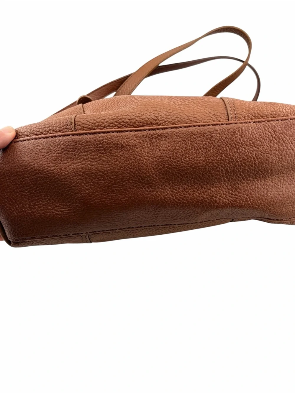 Fossil pebbled leather